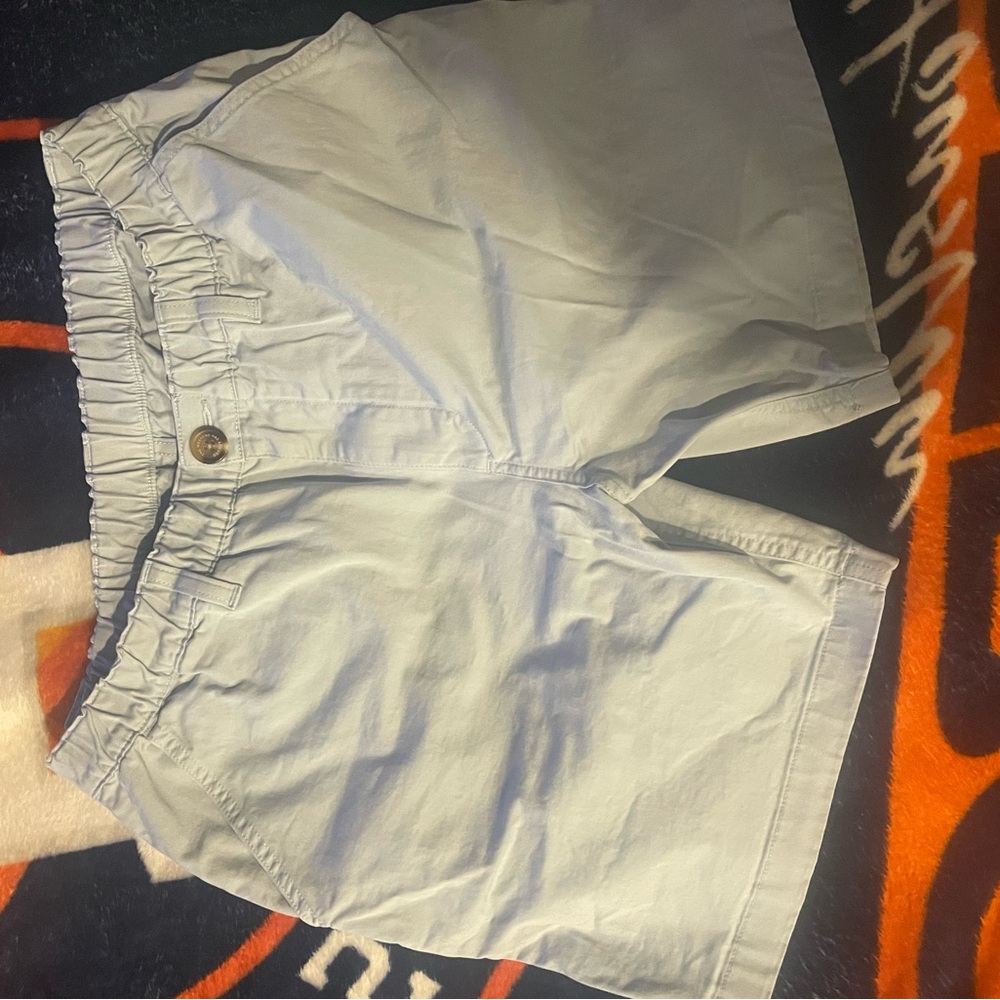Light Gray Casual Bermudas with Elastic Waistband and Relaxed Fit